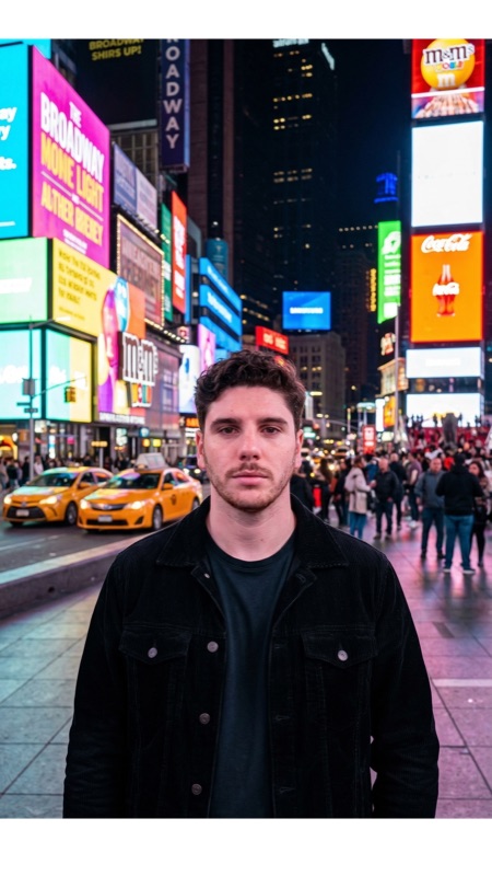 Foto em cenário urbano criada com IA em qualidade 4K